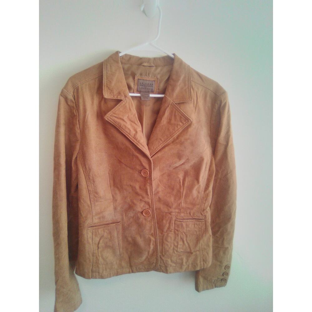 Vintage John Paul Richard Tan Suede Leather Blazer Jacket Size L - AS IS